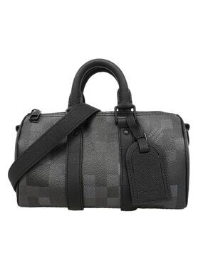 Louis Vuitton Handbag Damoflage Keepall Bandouliere 25 Black 2-Way Bag